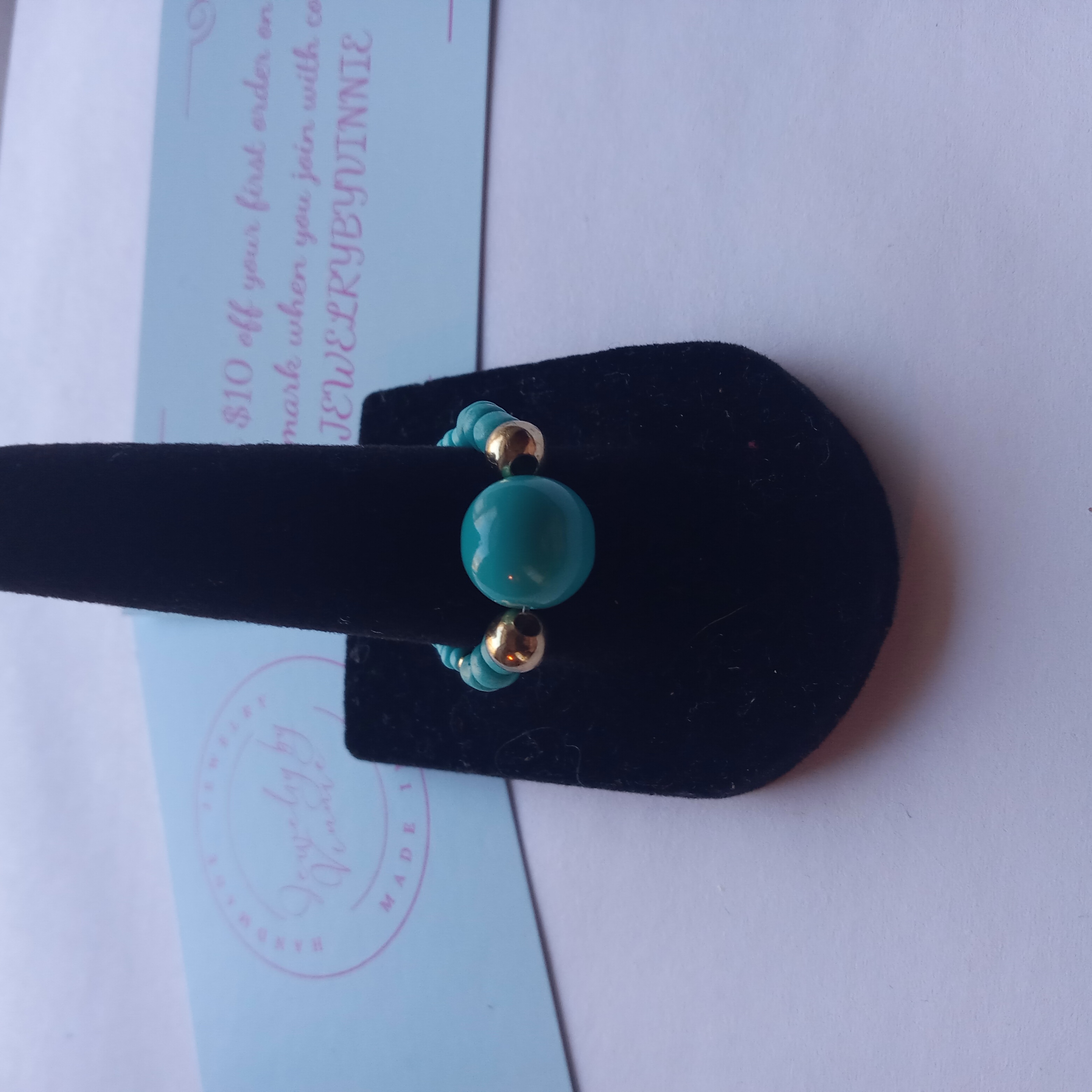 Turquoise Beaded Ring