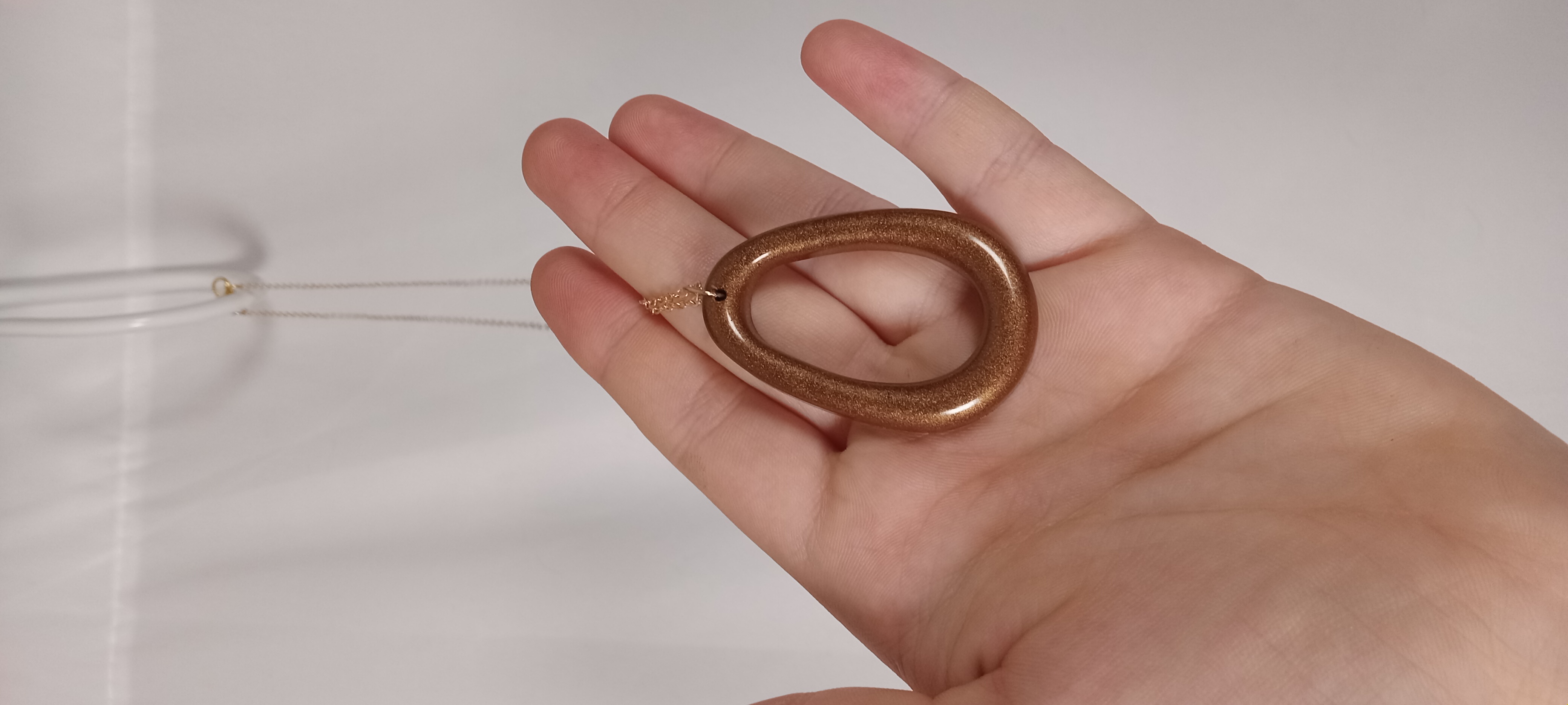 Bronze Teardrop Pendant Necklace