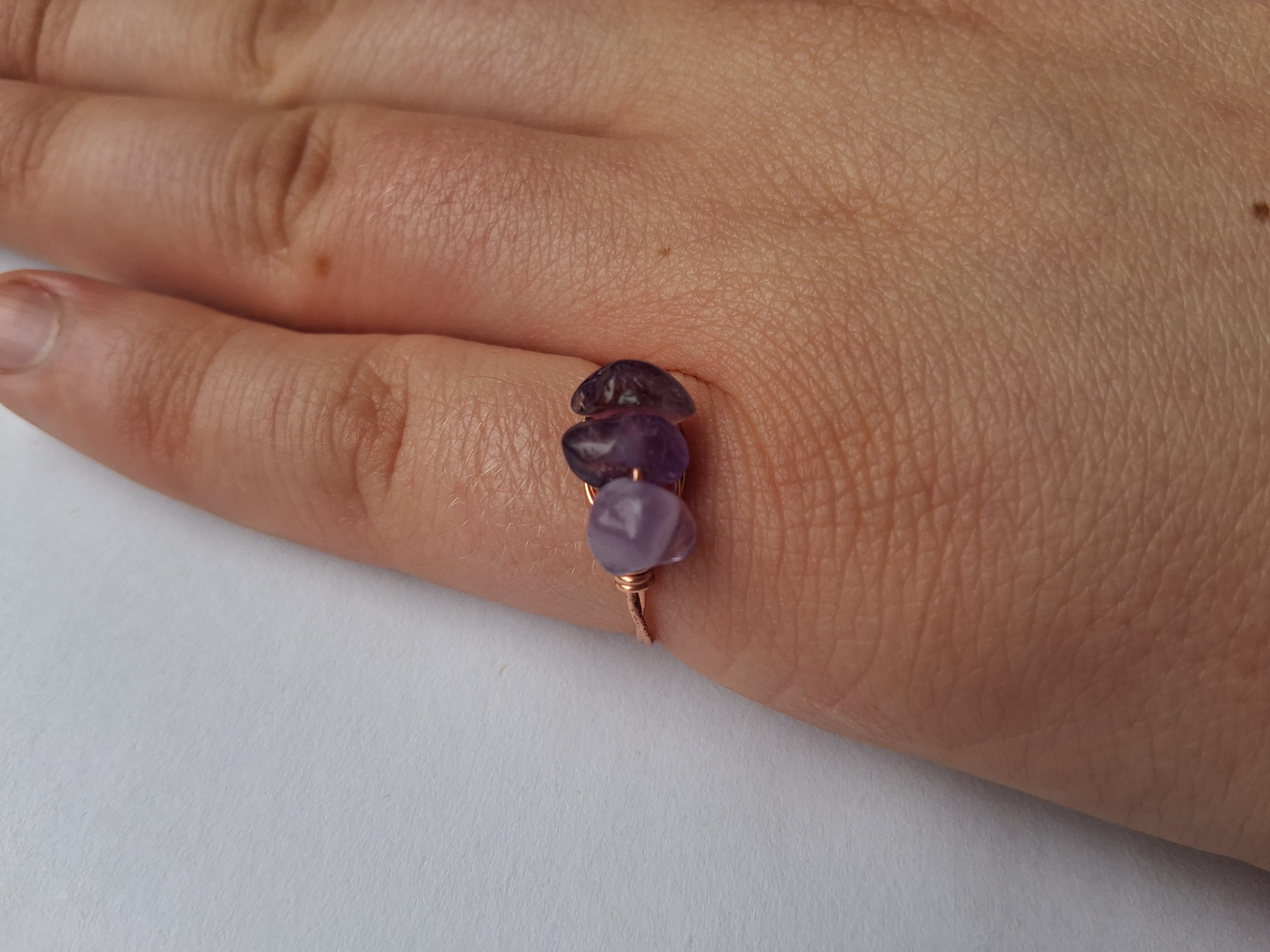Amethyst Cluster Ring Sz 6.5