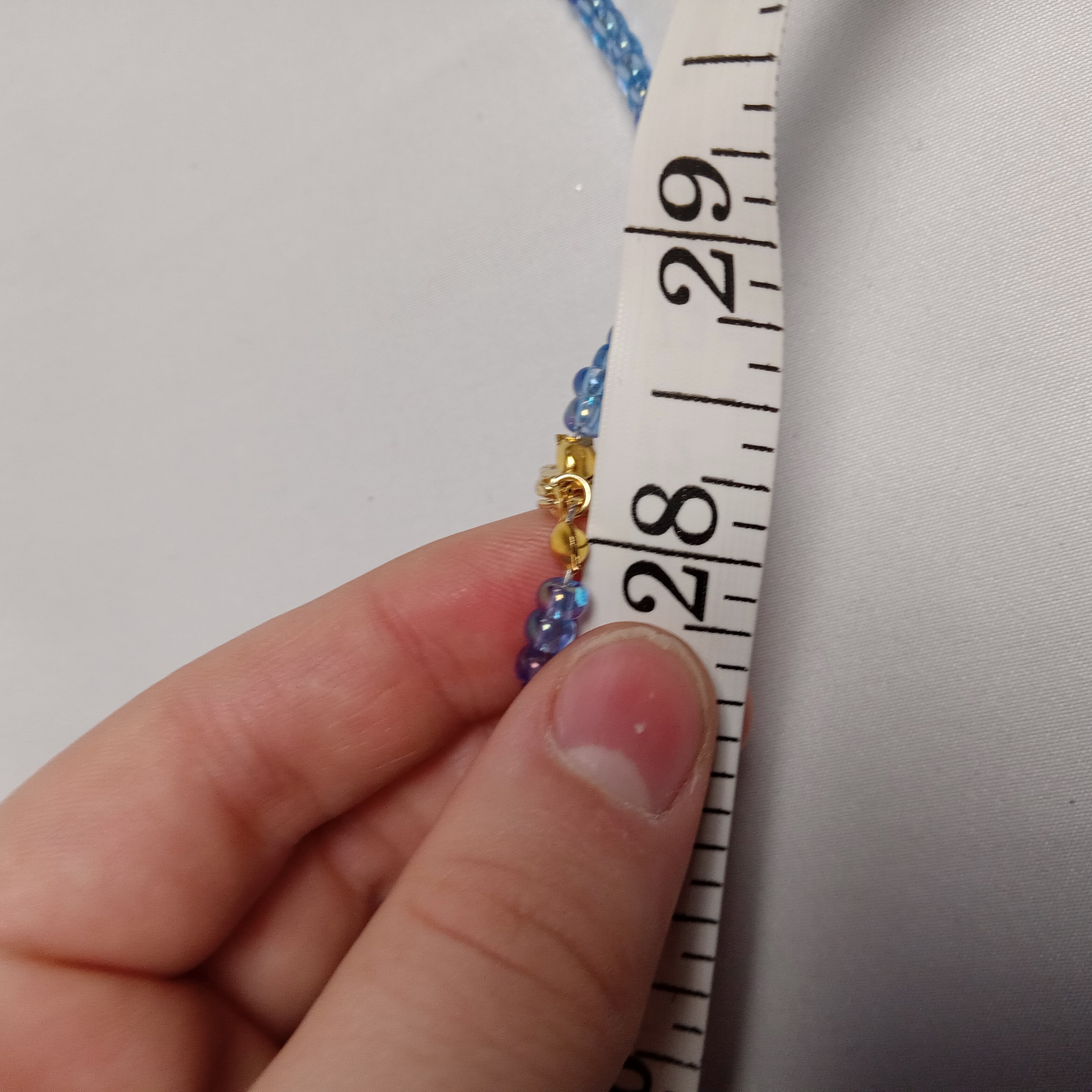 Blue Glass Bead Necklace