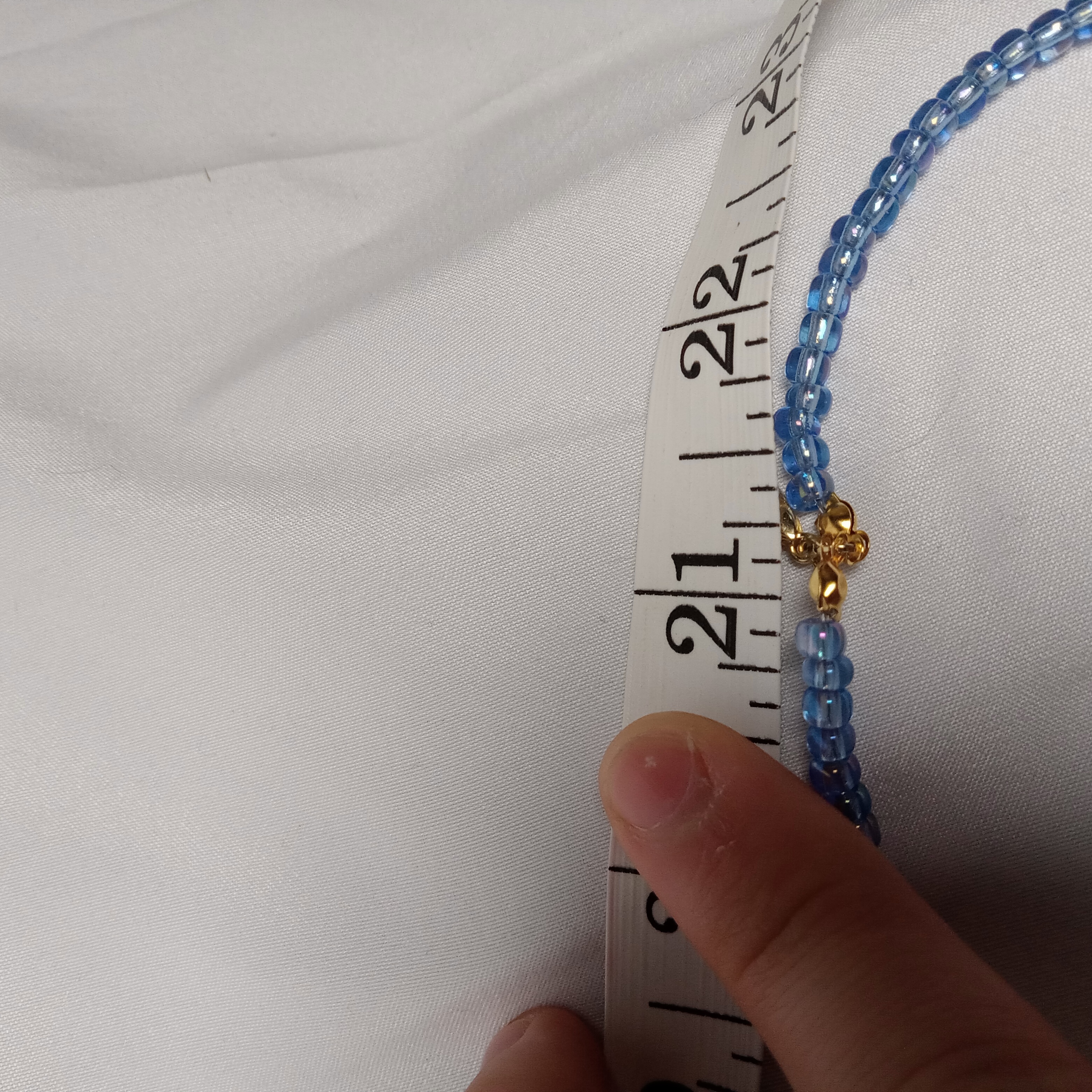 Blue Glass Bead Necklace