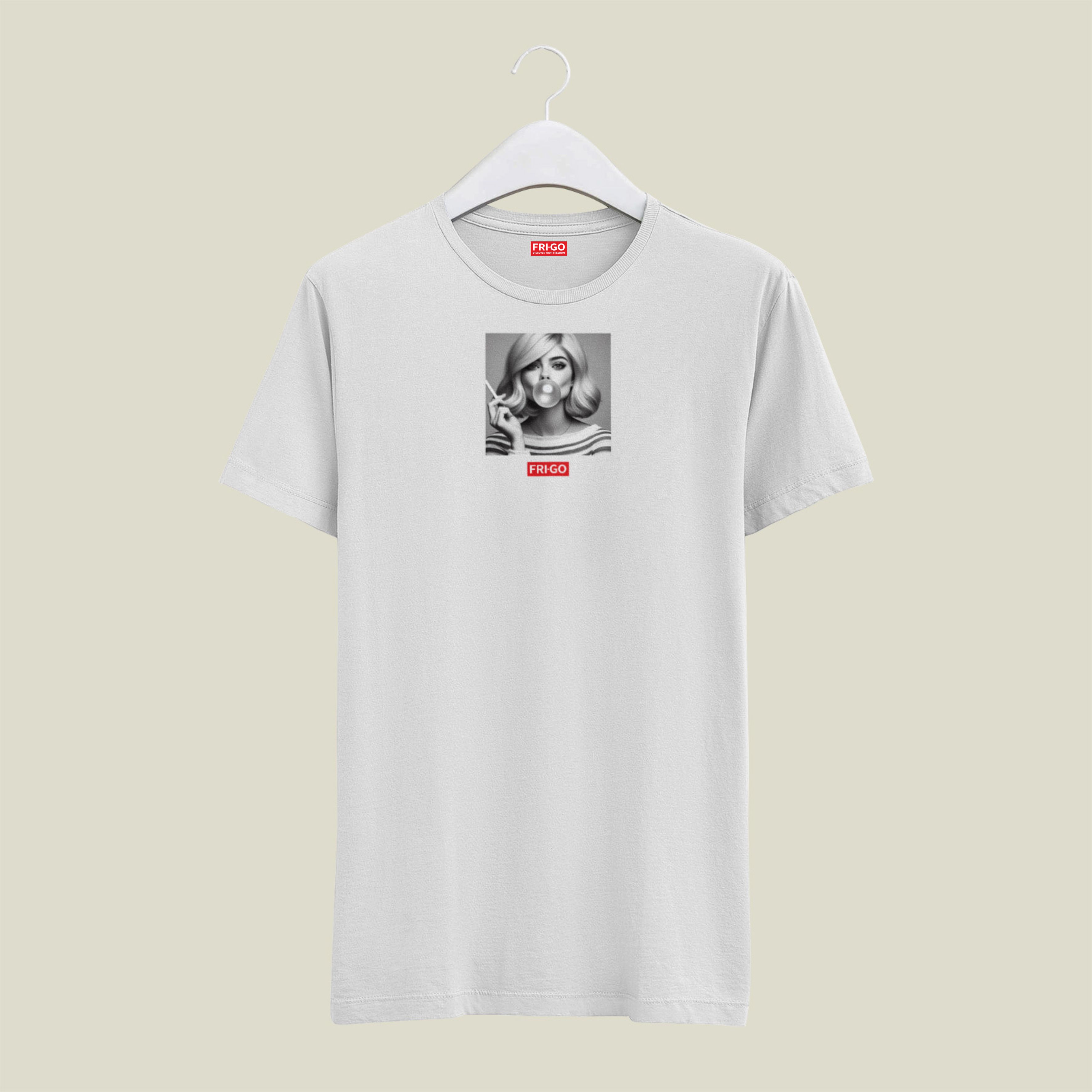 T-shirt in cotone con grafica bubble