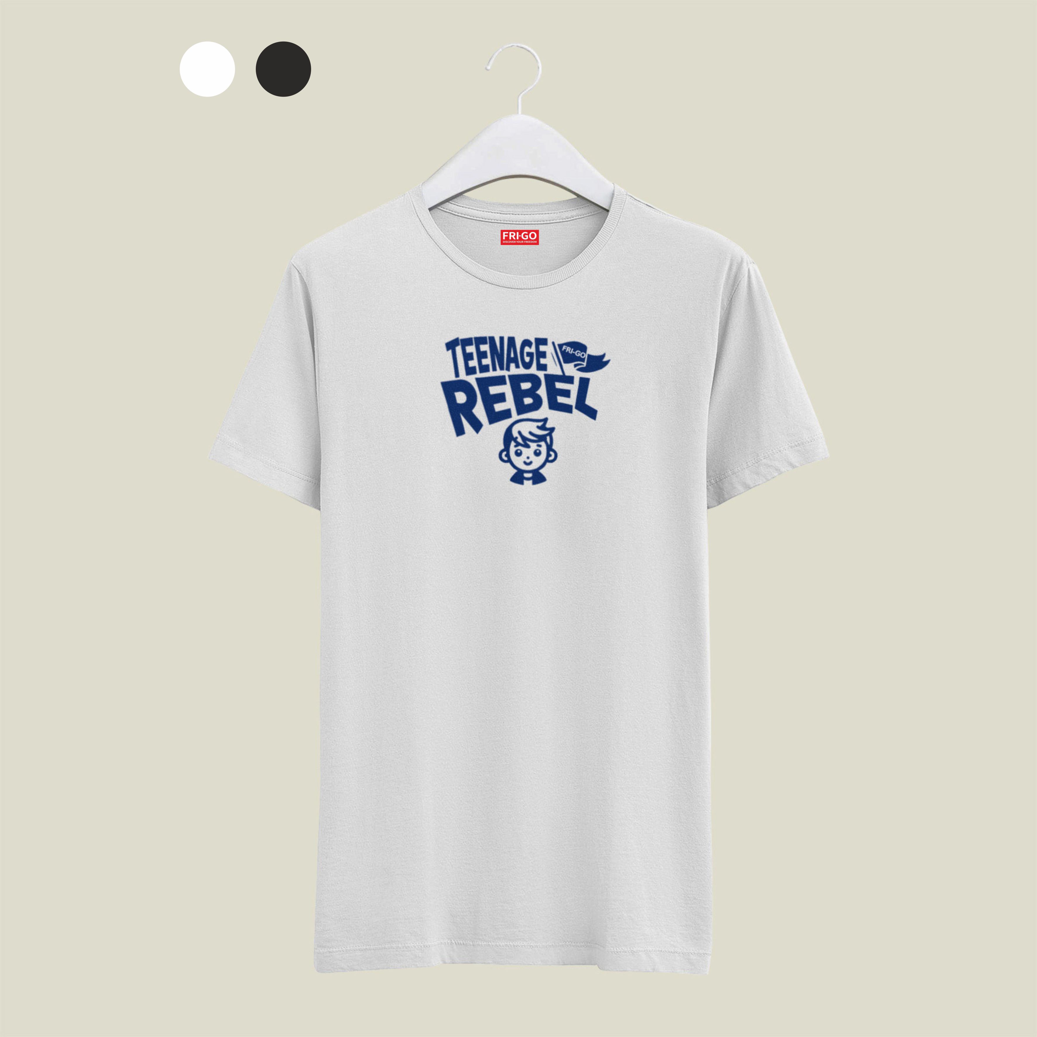 T-shirt in cotone con grafica teenage rebel