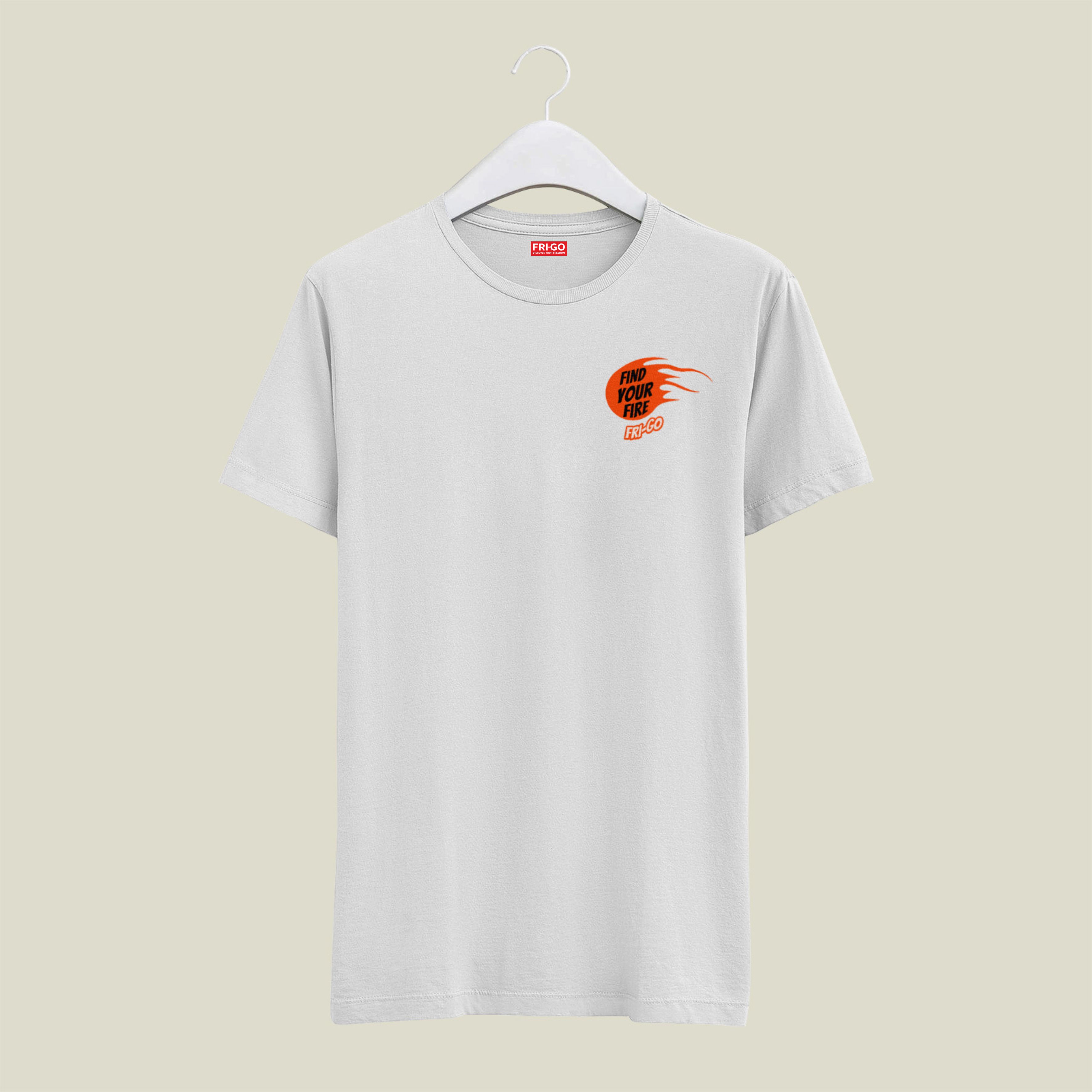 T-shirt in cotone con grafica fire