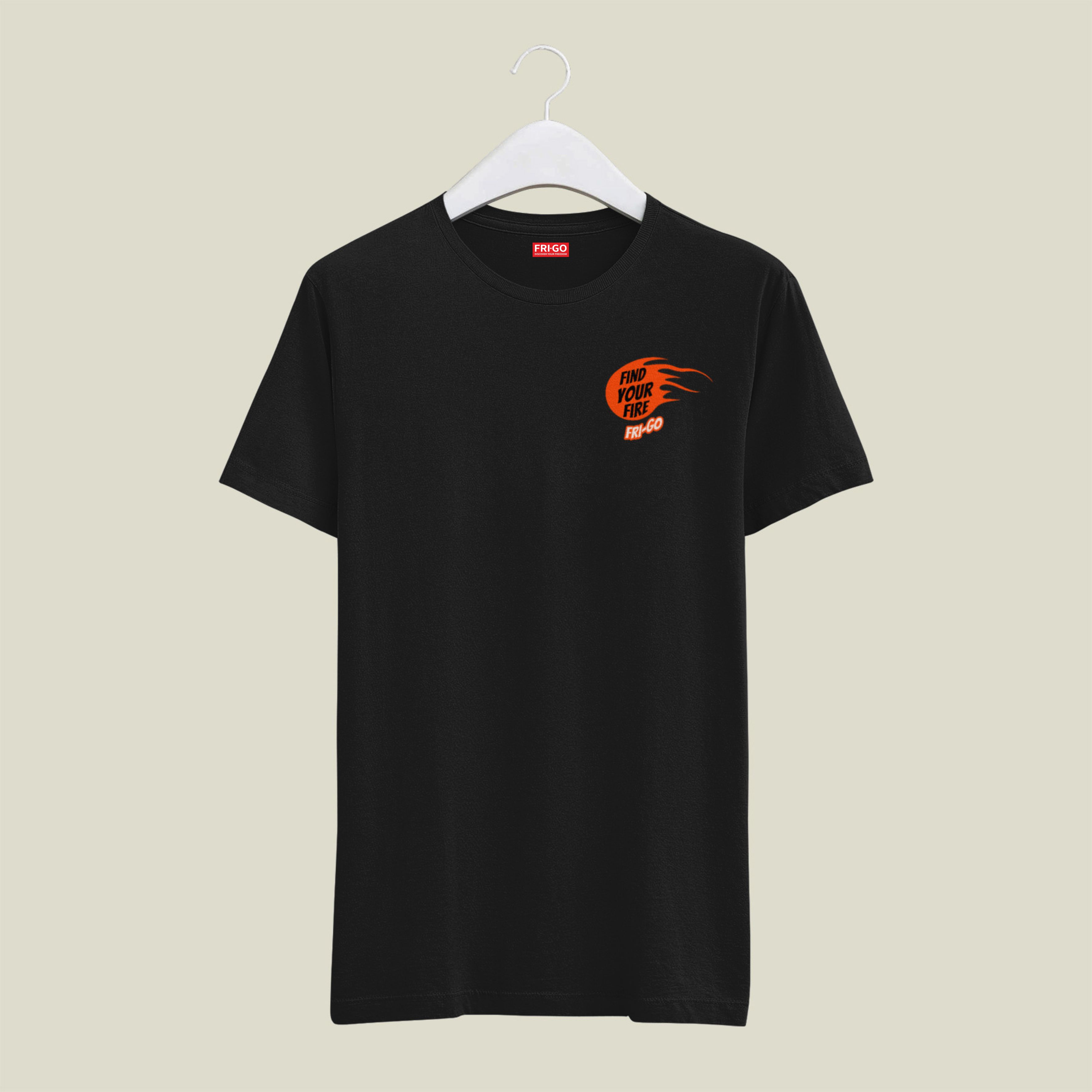 T-shirt in cotone con grafica fire