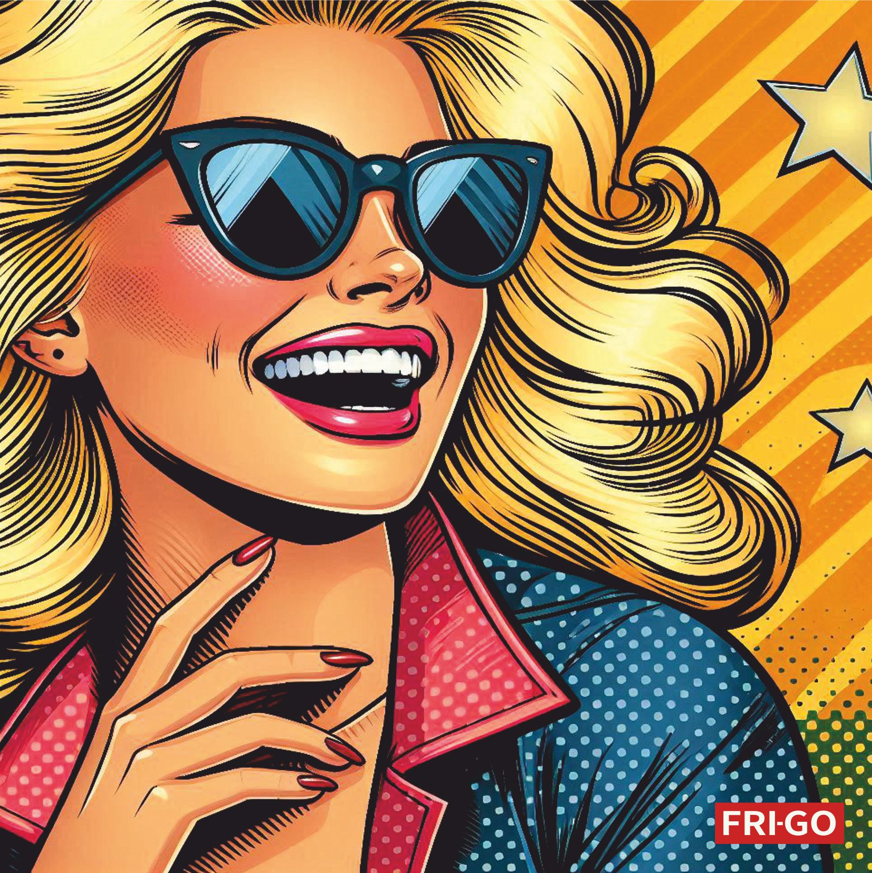 T-shirt in cotone con grafica pop