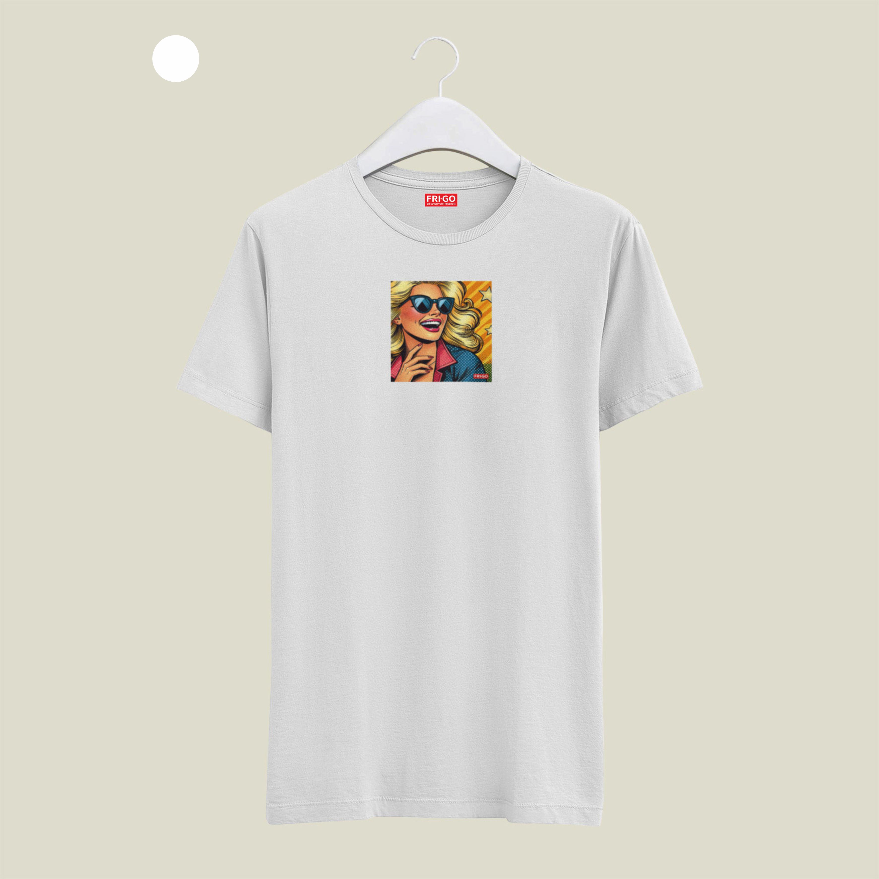 T-shirt in cotone con grafica pop