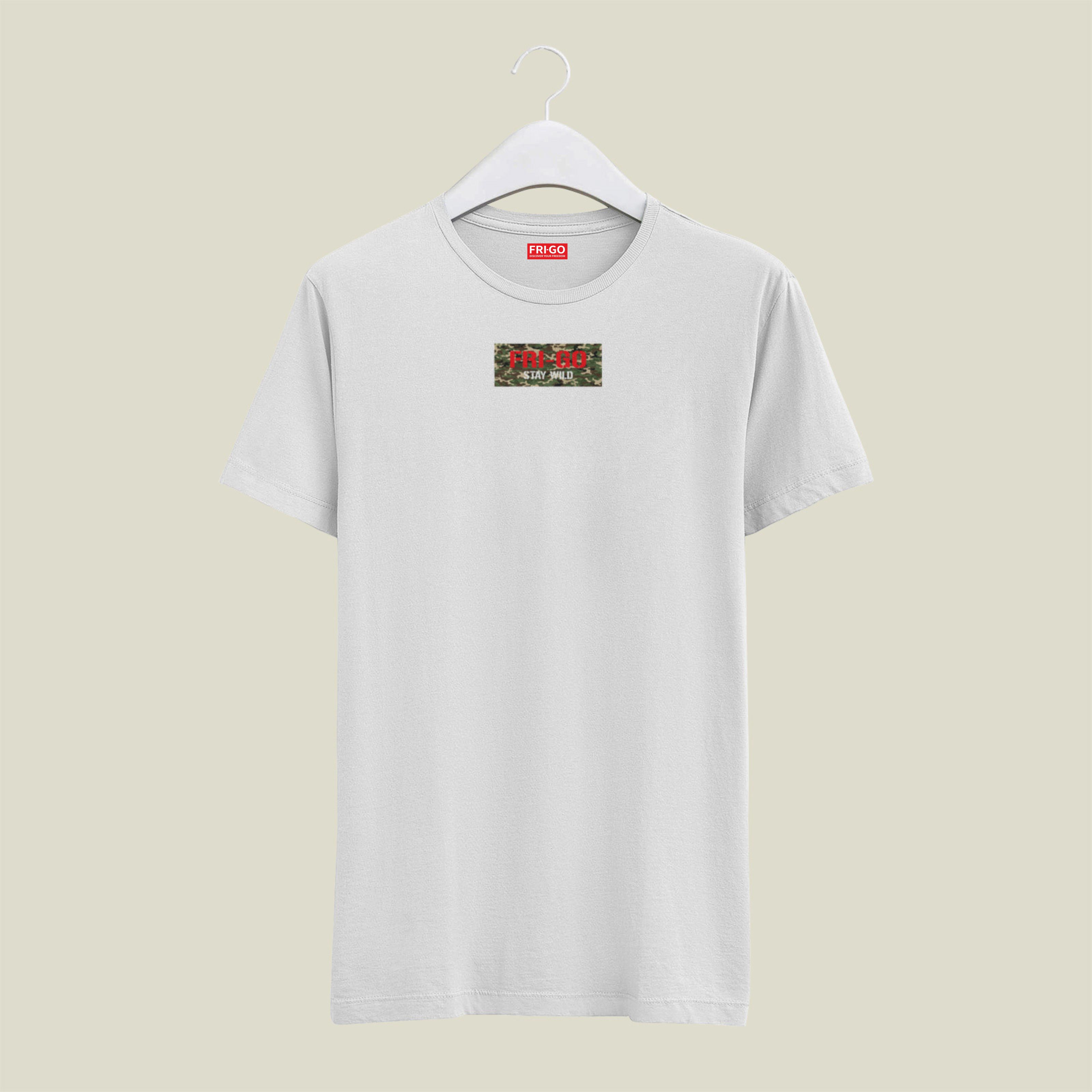 T-shirt in cotone con grafica stay wild