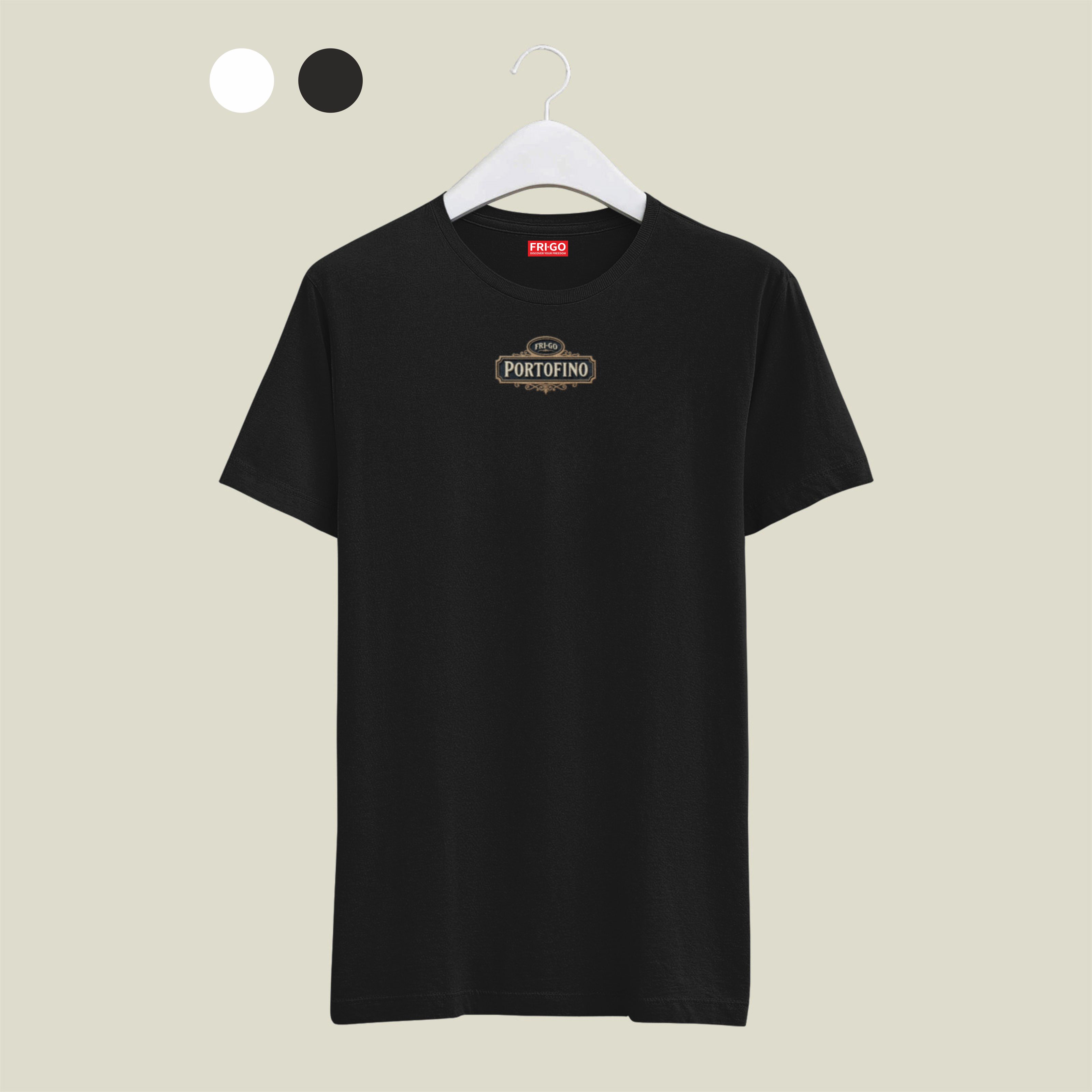 T-shirt in cotone con grafica Portofino