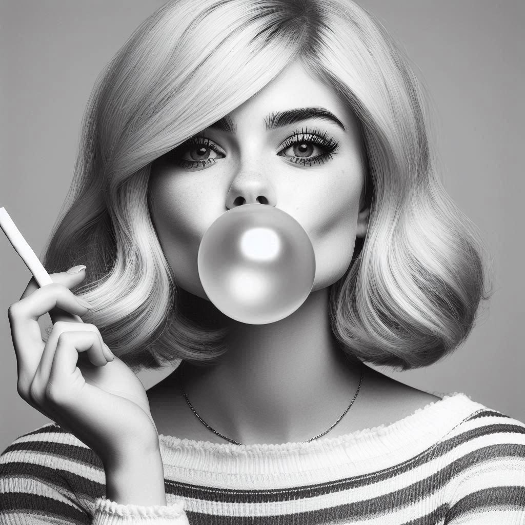 T-shirt in cotone con grafica bubble