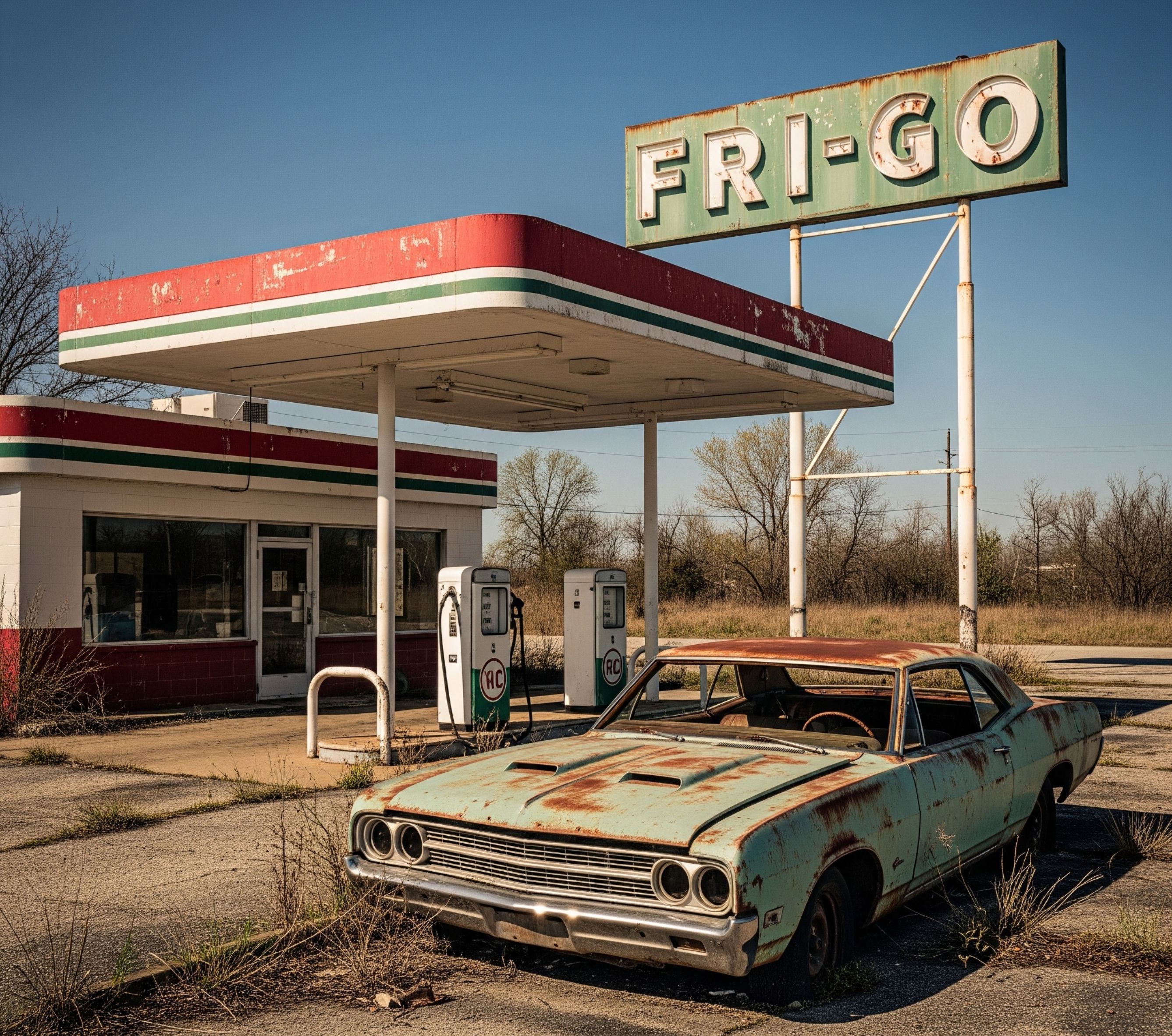 T-shirt in cotone con grafica oil station