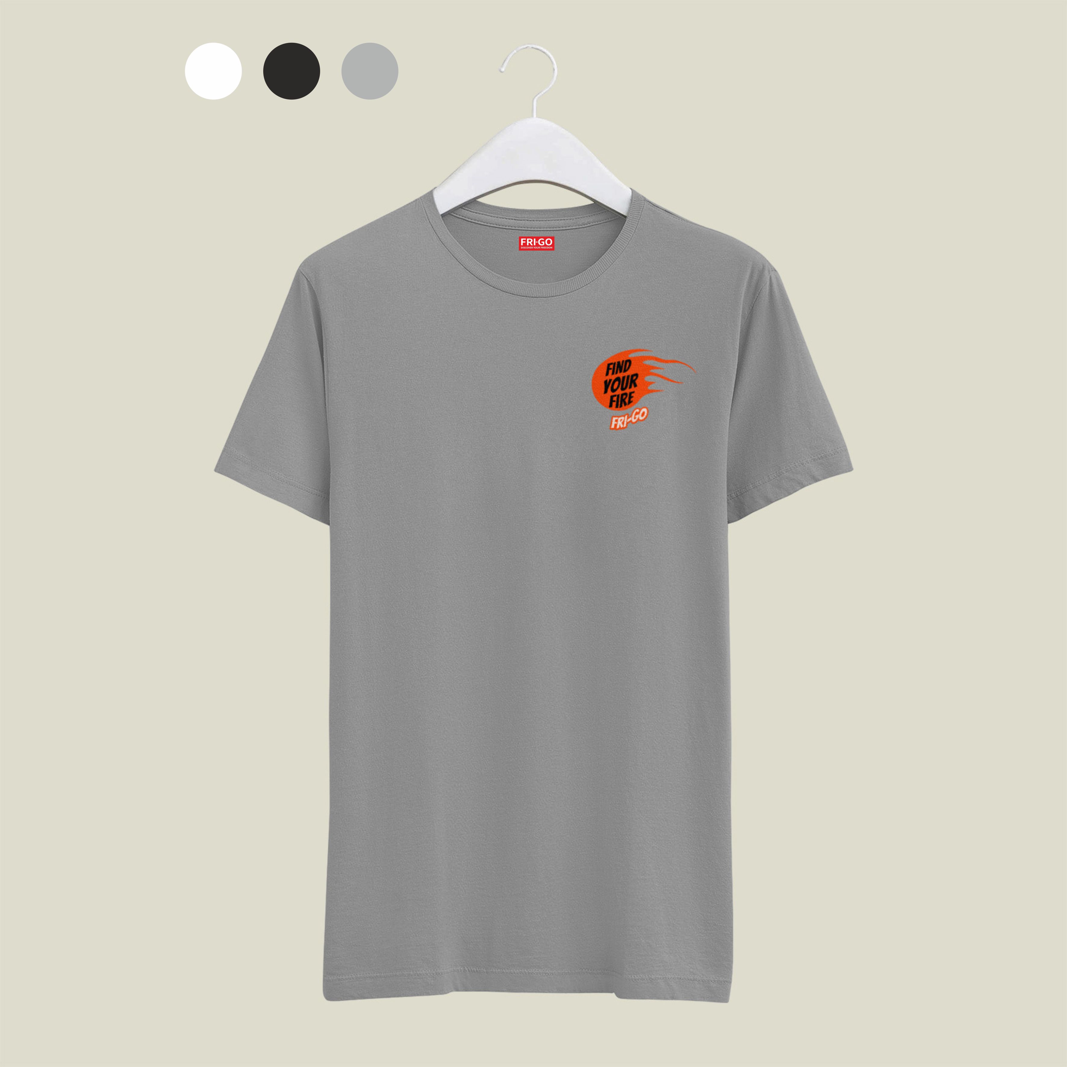 T-shirt in cotone con grafica fire