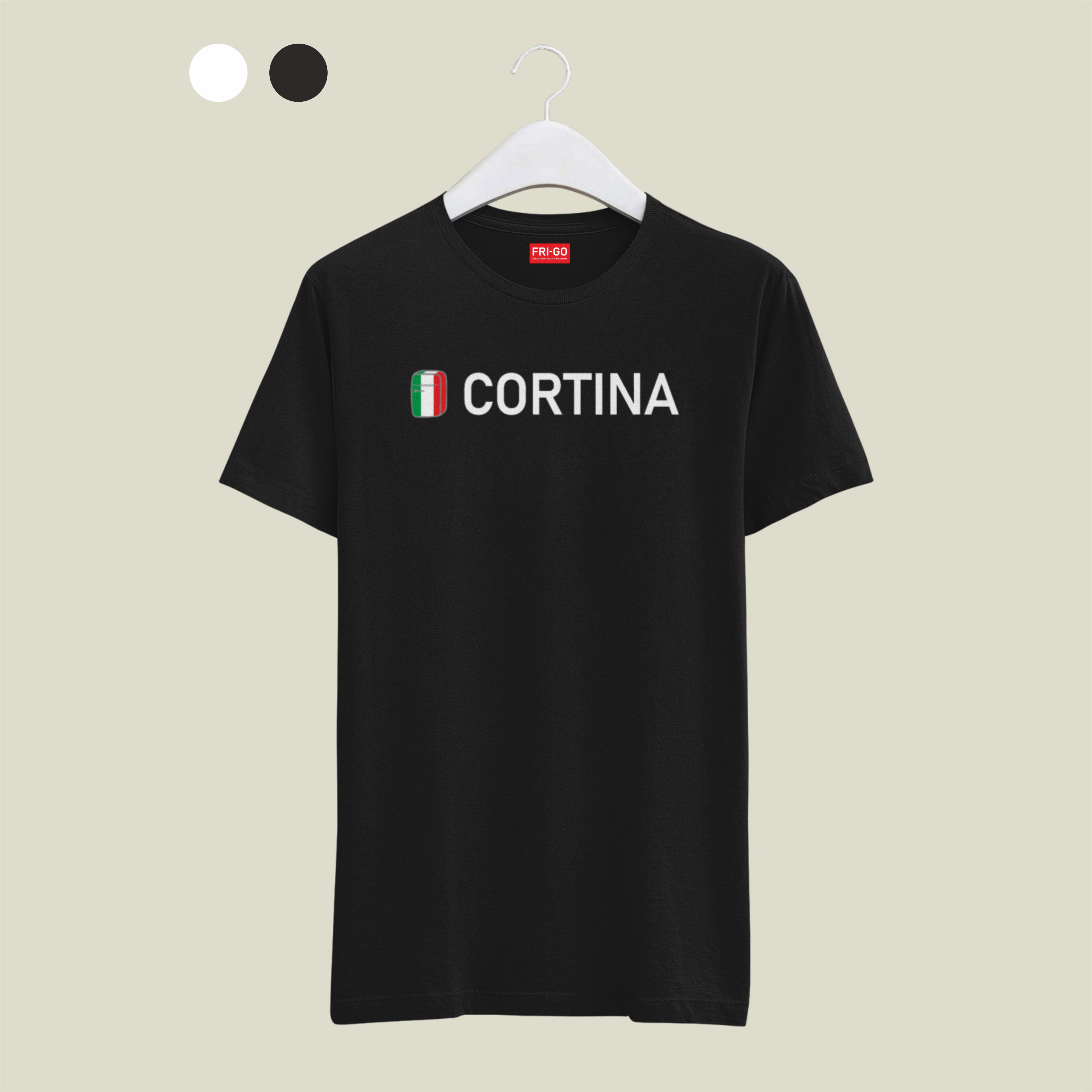 T-shirt in cotone con grafica Cortina
