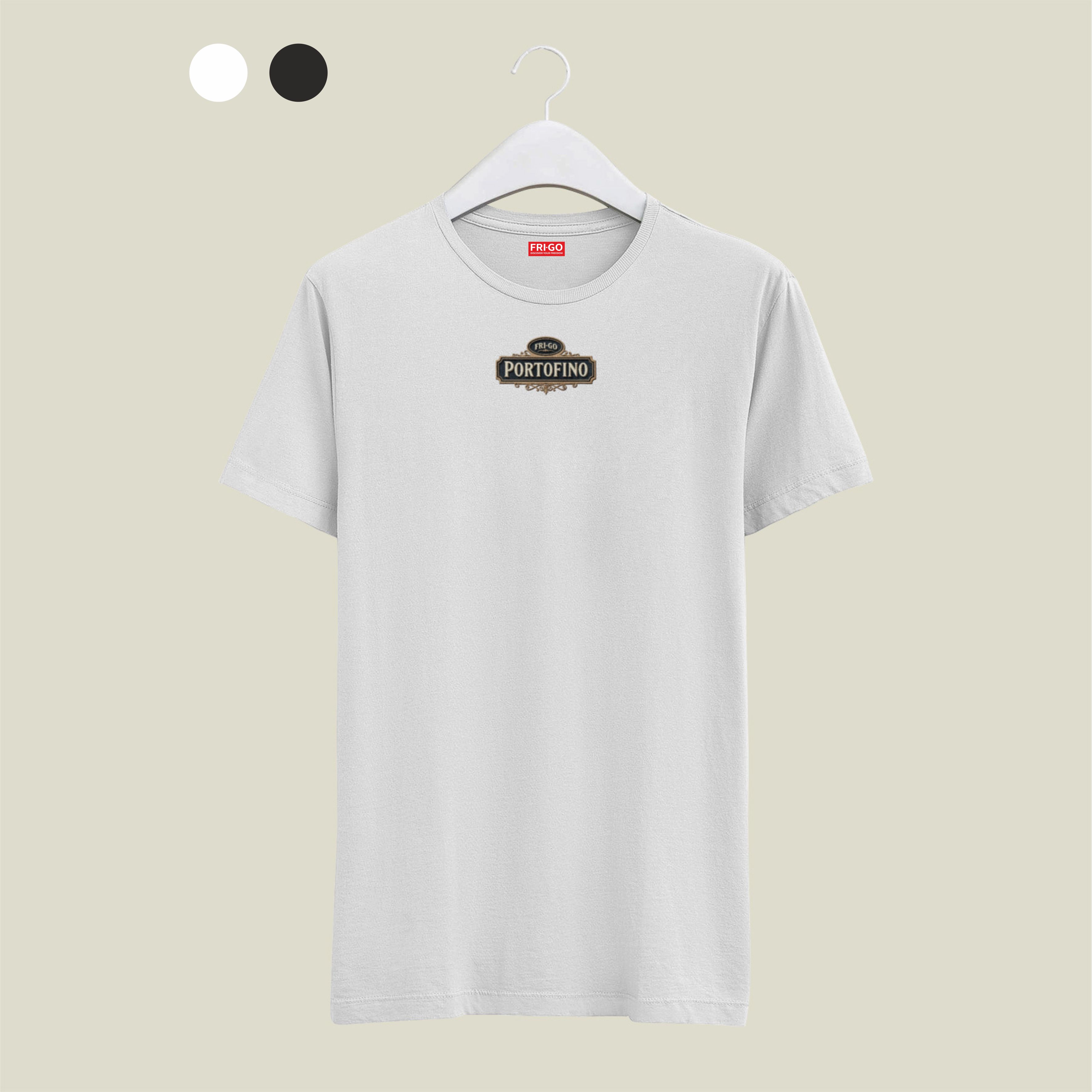 T-shirt in cotone con grafica Portofino