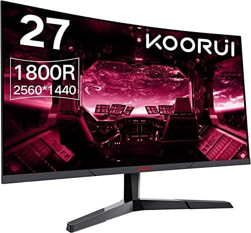KOORUI Écran PC 27'' Courbe QHD