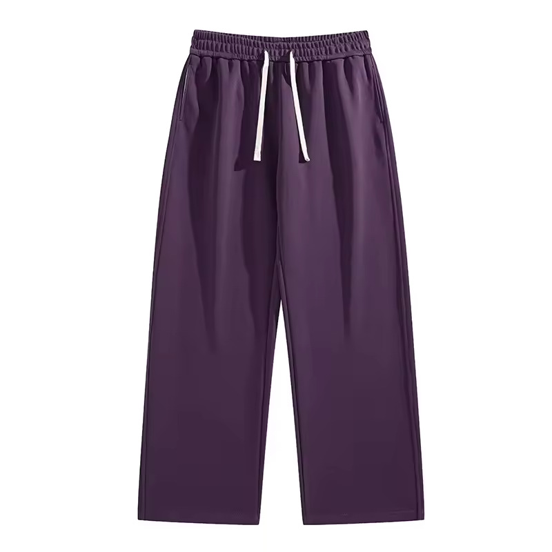 Purple Wide-Leg Sweatpants