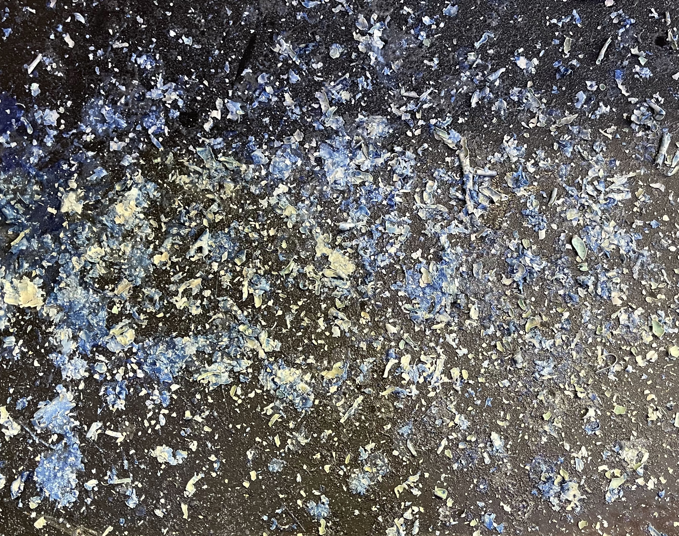 Brought back from the scrap heap: Bach Stradivarius Model 37 Krylon Painted Blue for a 4th of July parade