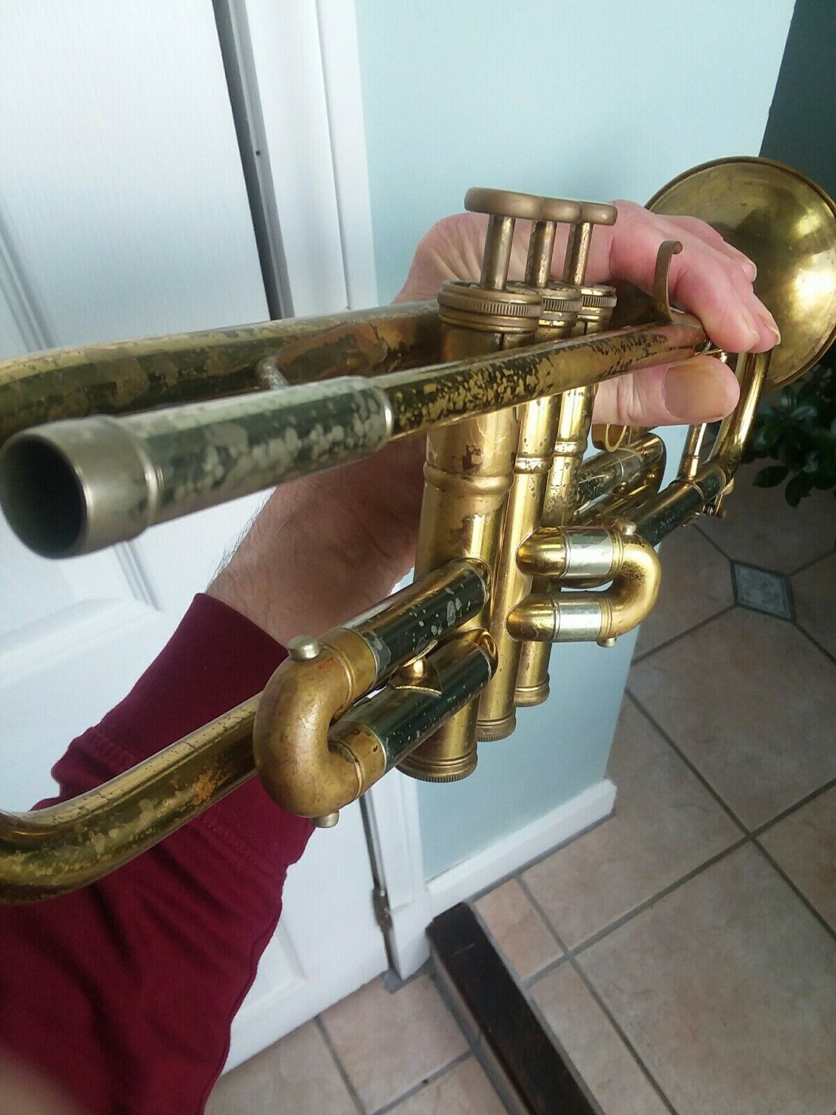 Before and After: Besson 2-20 Model Trumpet: 1963 - New Patina with Brace Modification