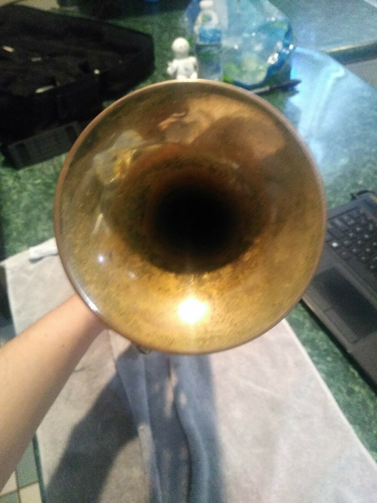 Before and After: 1960 Olds Recording Trumpet with Copper-Alloy (Re-O-Loy) Bell and Leadpipe - Brushed and Finished in Epoxy Lacquer
