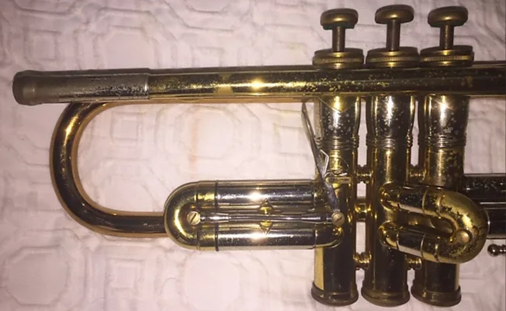 Before and After: 1958 Besson 10-10 Professional Trumpet - Rare Copper Bell version - Brushed Clear Epoxy Lacquer