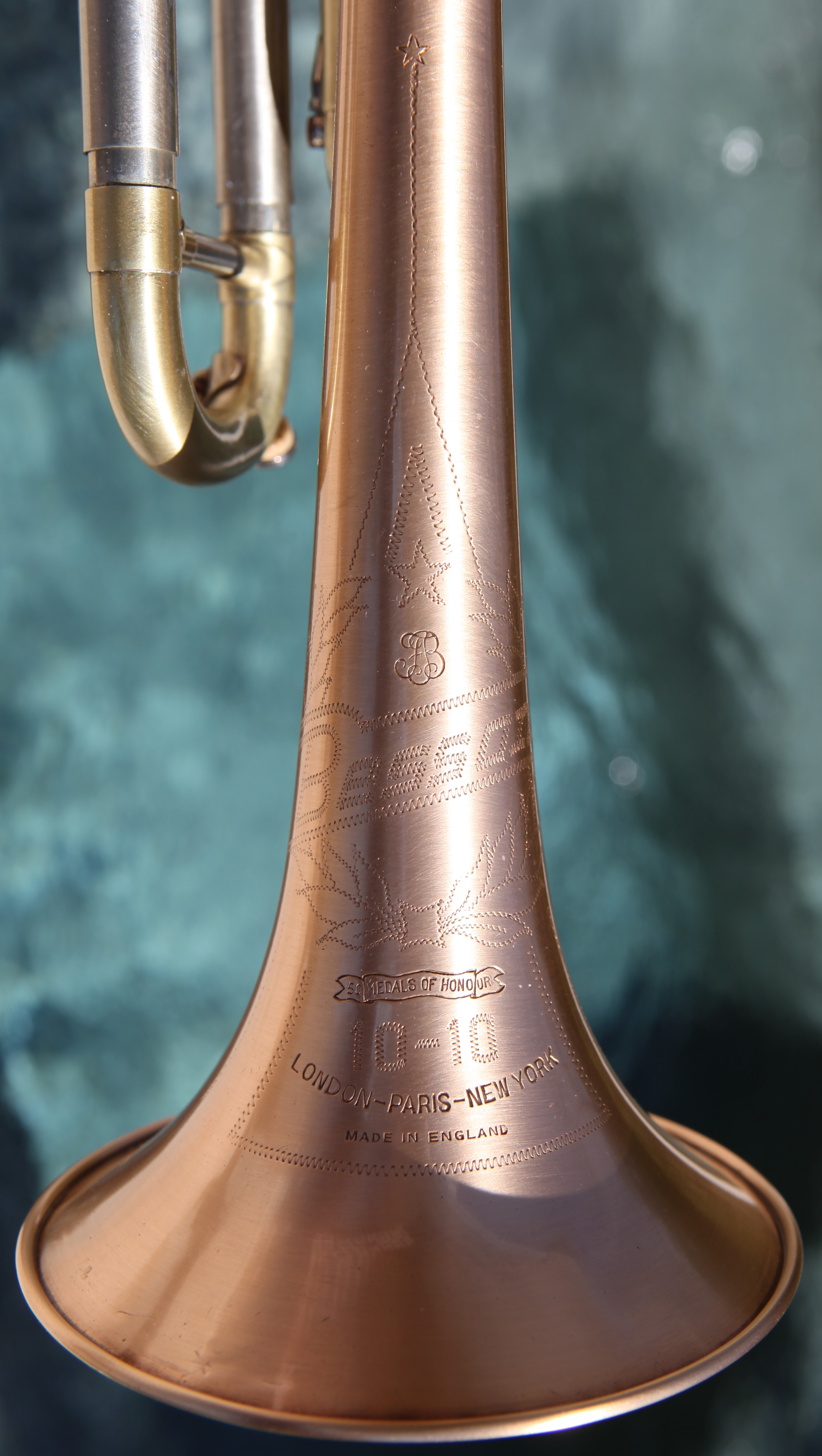 Before and After: 1958 Besson 10-10 Professional Trumpet - Rare Copper Bell version - Brushed Clear Epoxy Lacquer