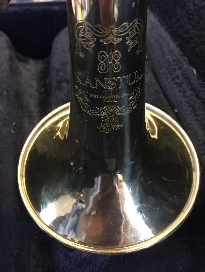 Before and After: Kanstul Fullerton Trumpet Late 1980s Antique Brushed Patina - Clear Epoxy Lacquer