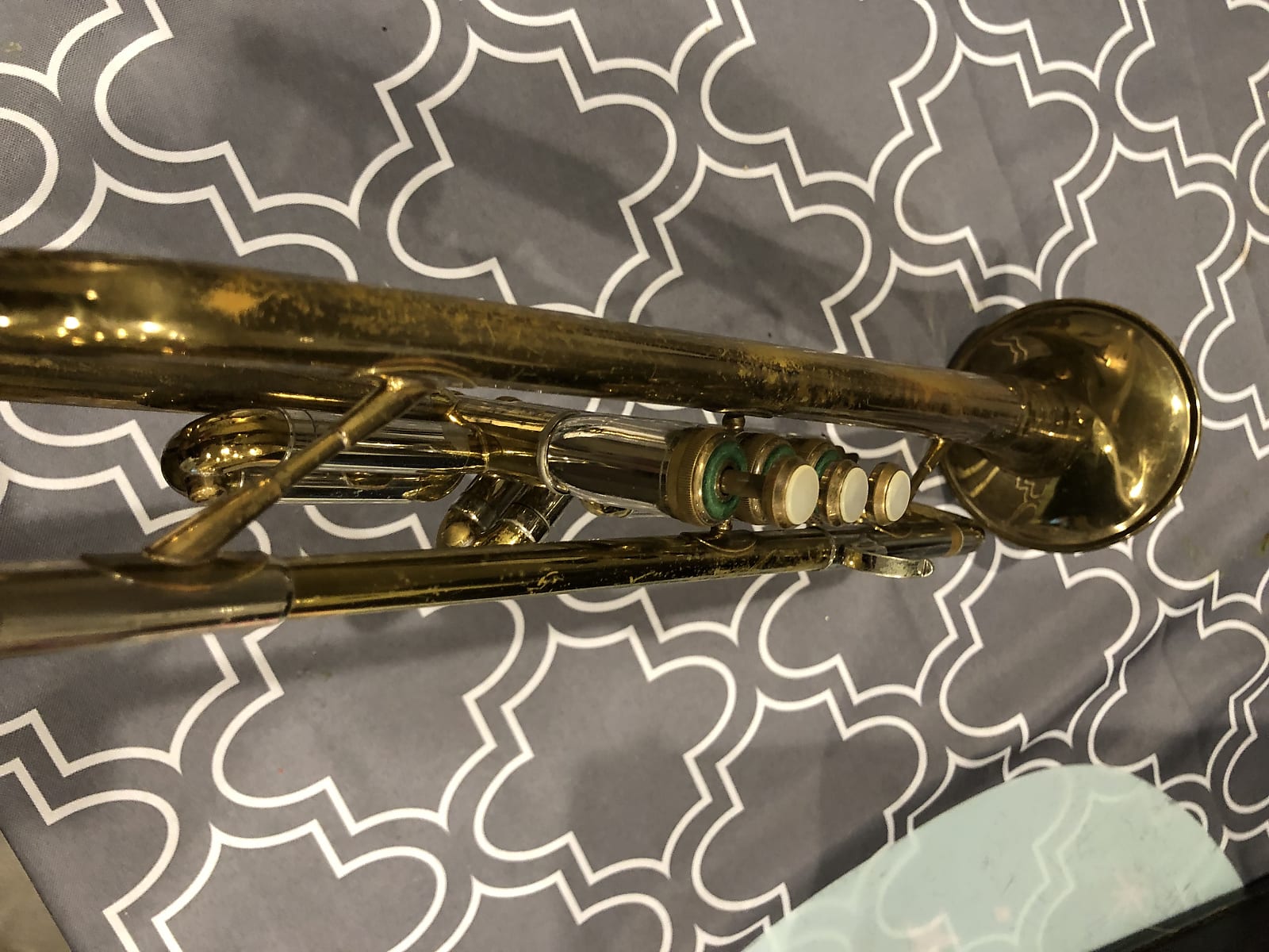 Before and After: 1955 Olds Special Trumpet - Two-Tone Gold/Nickel Epoxy Lacquer - Bright Polished Finish