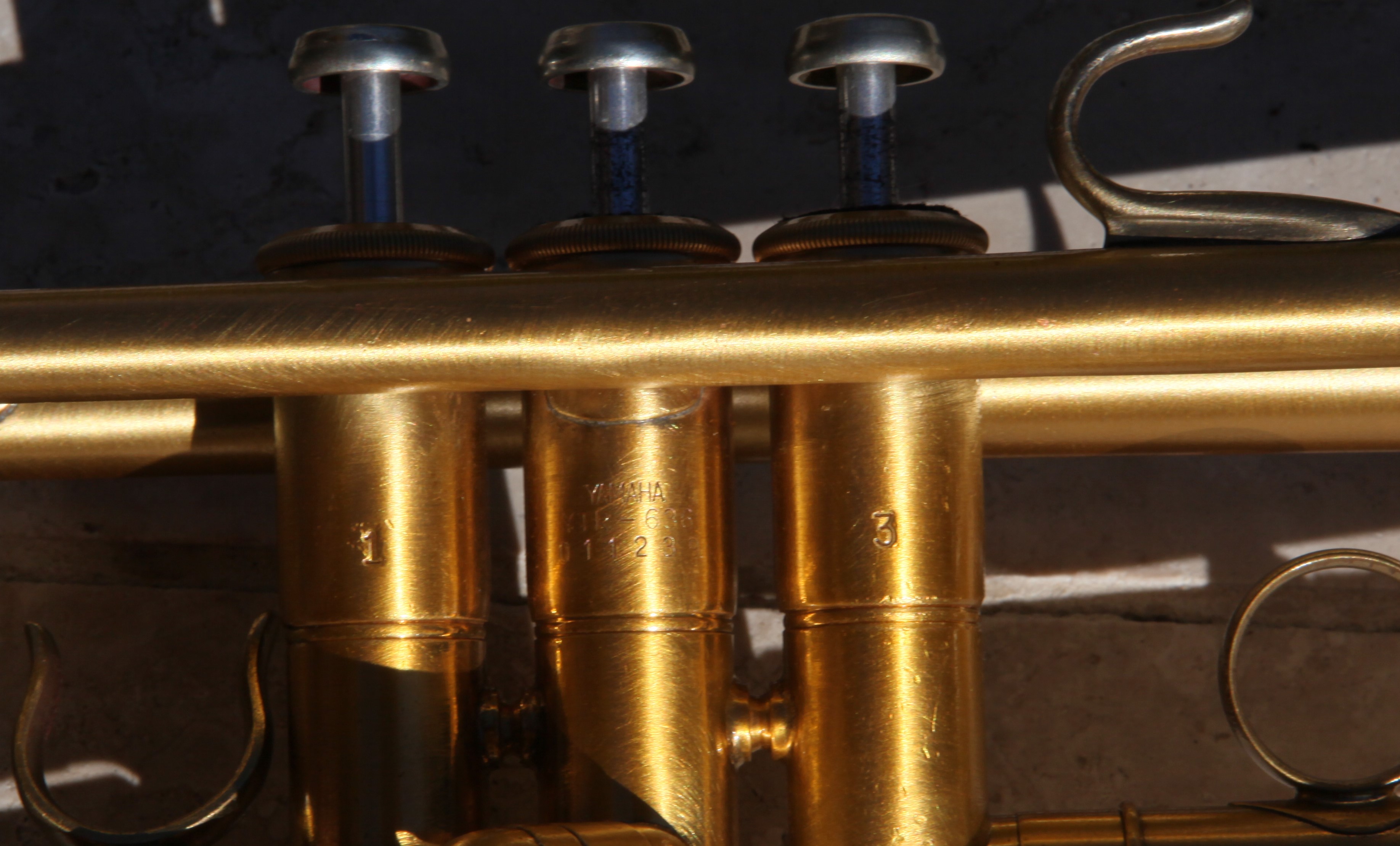 Before and After: Yamaha YTR-636 - Late 1970s - Brushed with Gold Epoxy Lacquer Finish