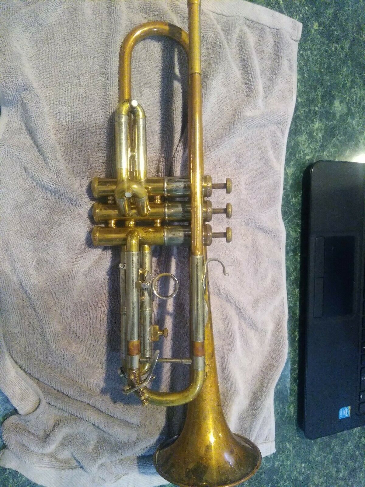 Before and After: 1960 Olds Recording Trumpet with Copper-Alloy (Re-O-Loy) Bell and Leadpipe - Brushed and Finished in Epoxy Lacquer