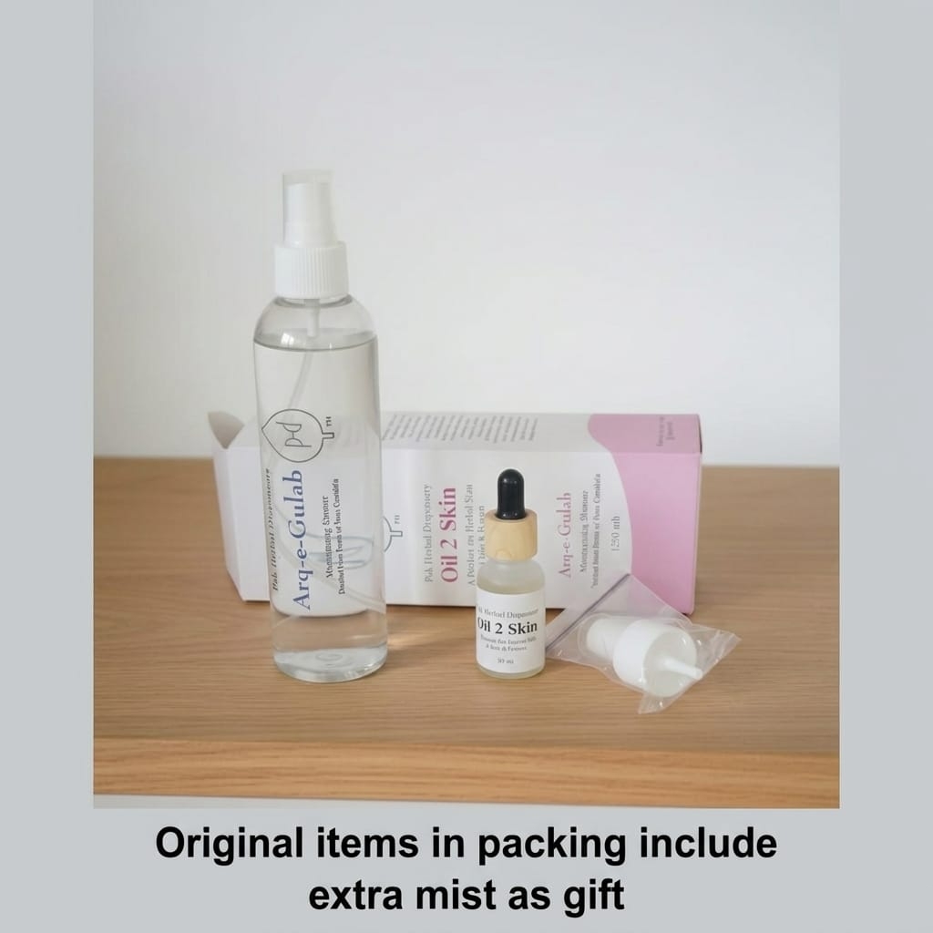 Oil2Skin (Herbal Face Serum + Arq e Gulab)