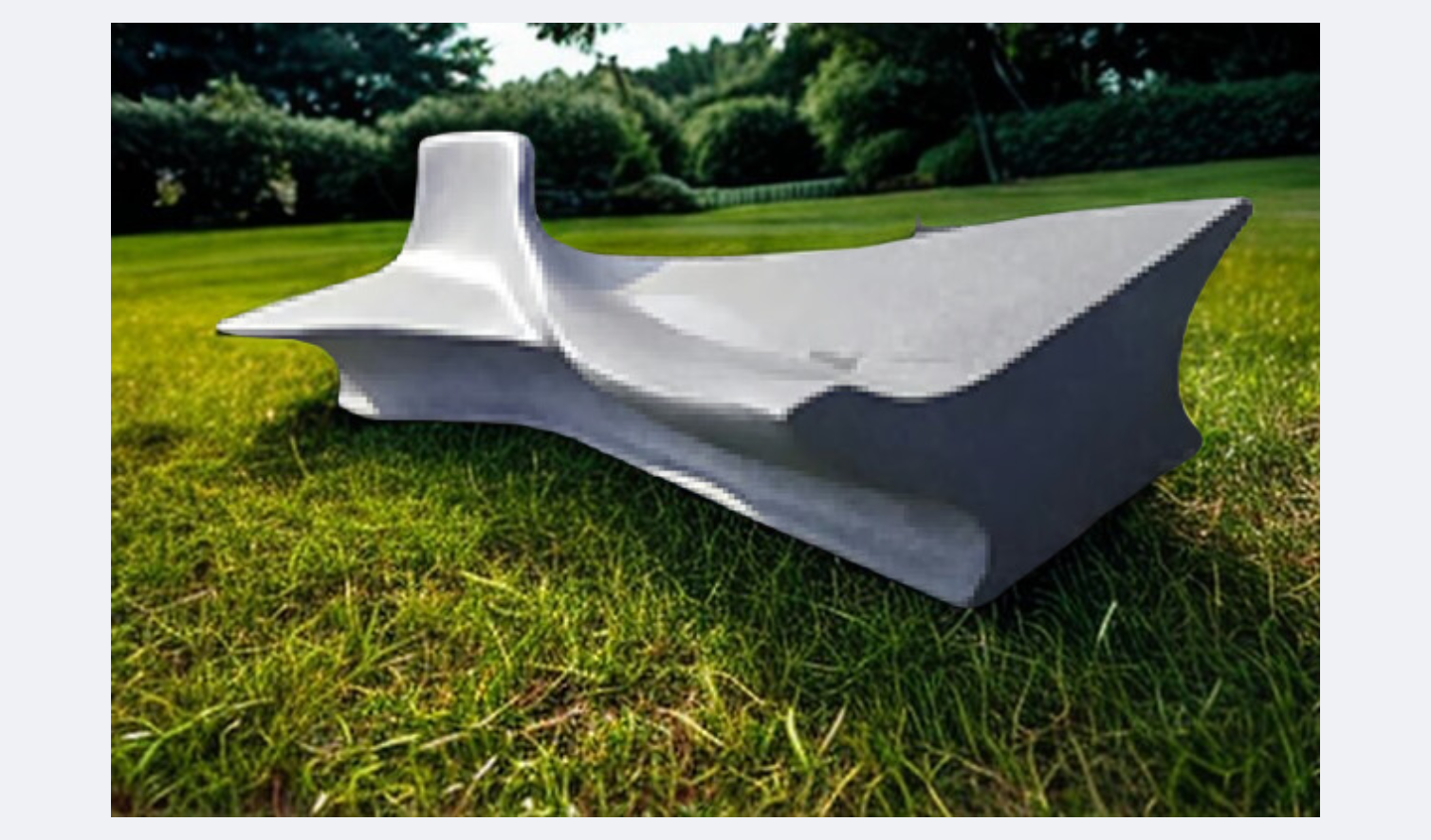 Modern Outdoor Concrete Finish FRP Bench