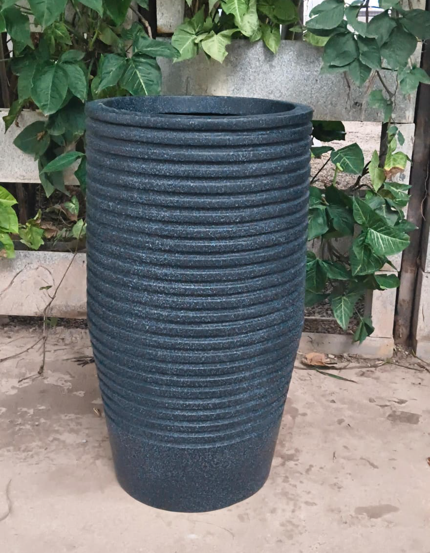Tall Ribbed Garden FRP Planter