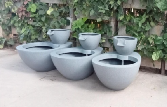 Modern Outdoor FRP Fountain Set