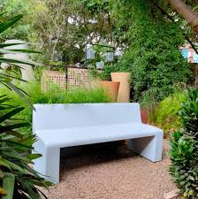 Modern Concrete finish Garden FRP Bench