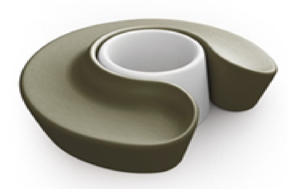 Modern Circular FRP Bench