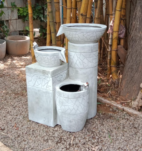 Modern Outdoor FRP Water Fountain Set