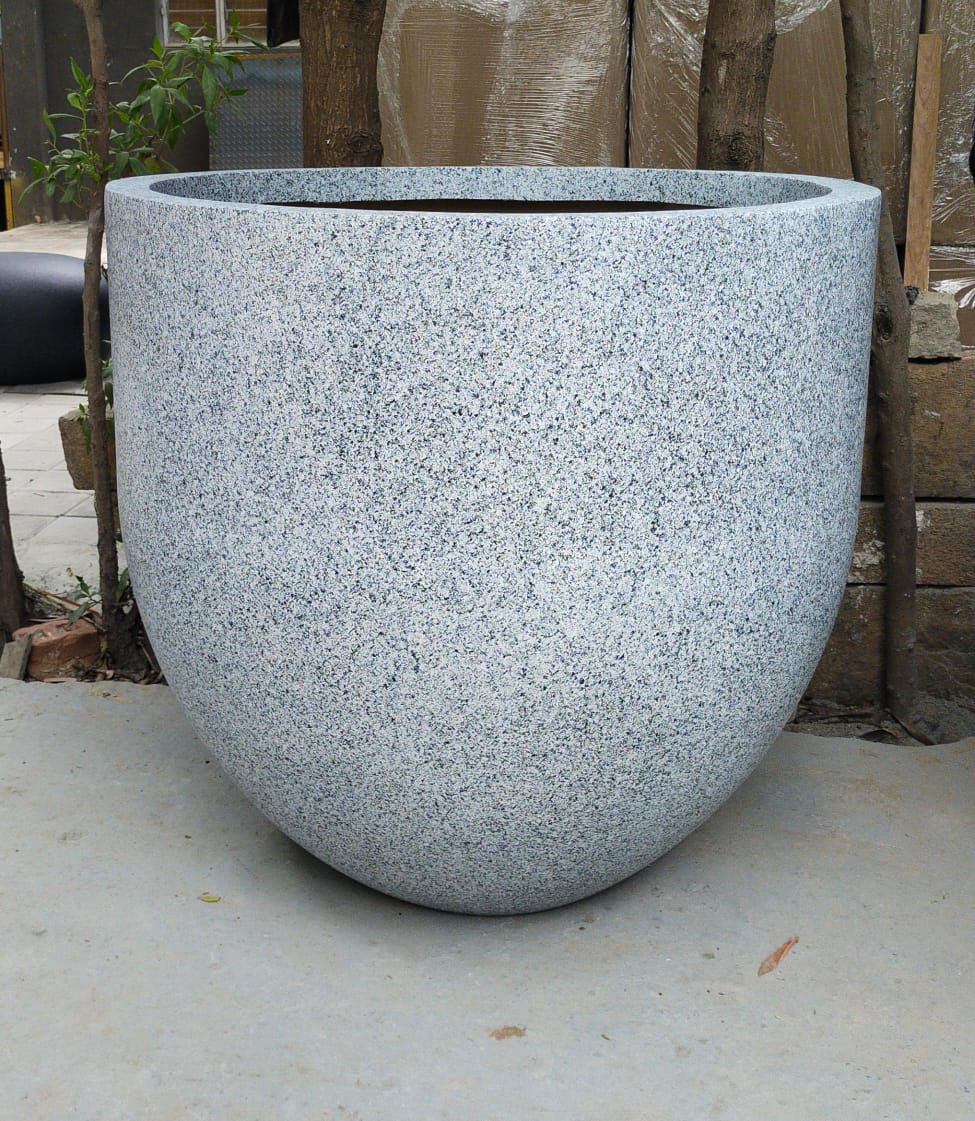 Granite Finish, Sphere shape FRP planters