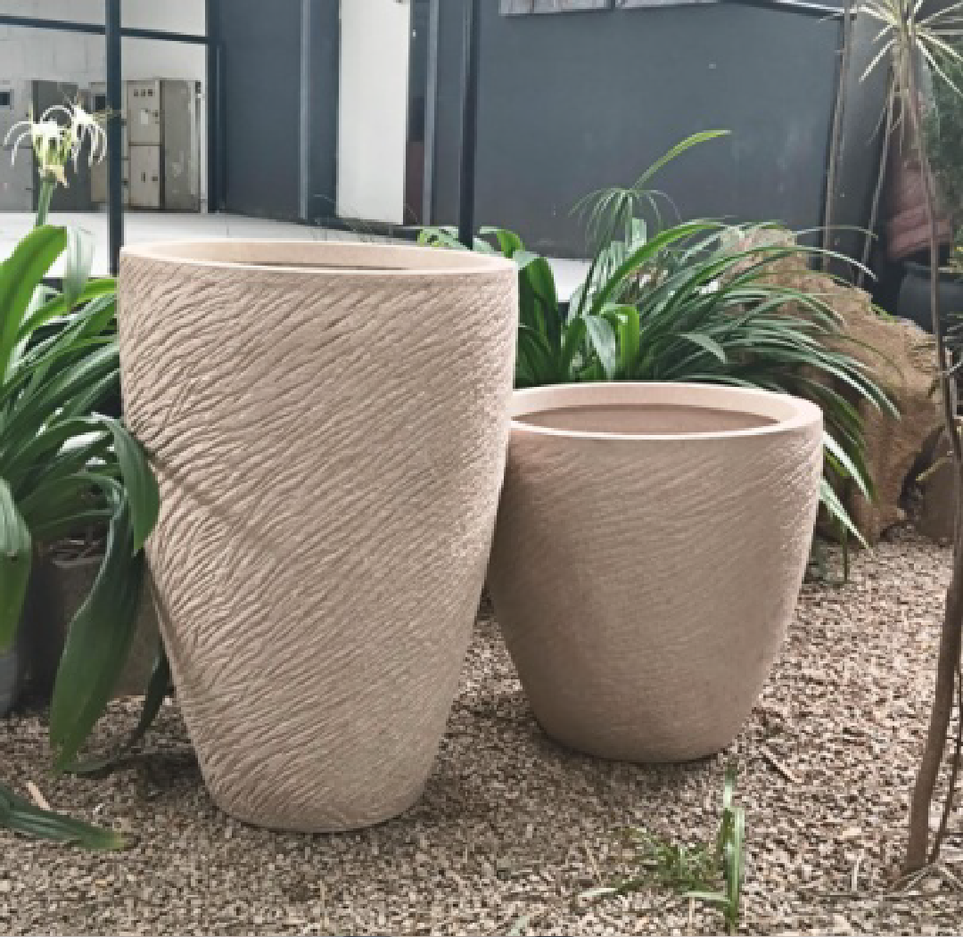 Textured FRP Planter Set