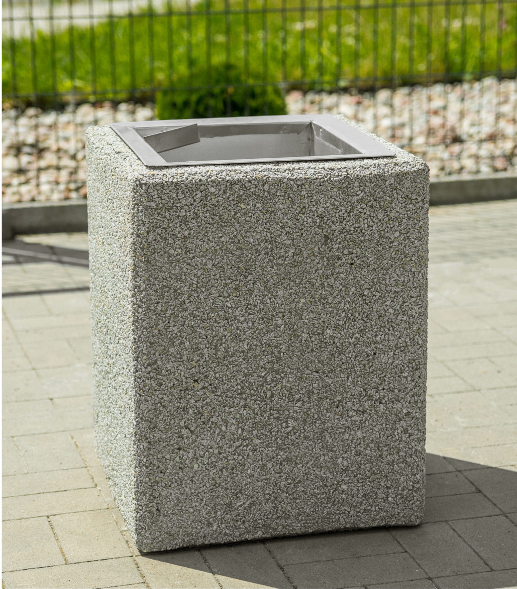 Outdoor Stone Finish FRPTrash Bin