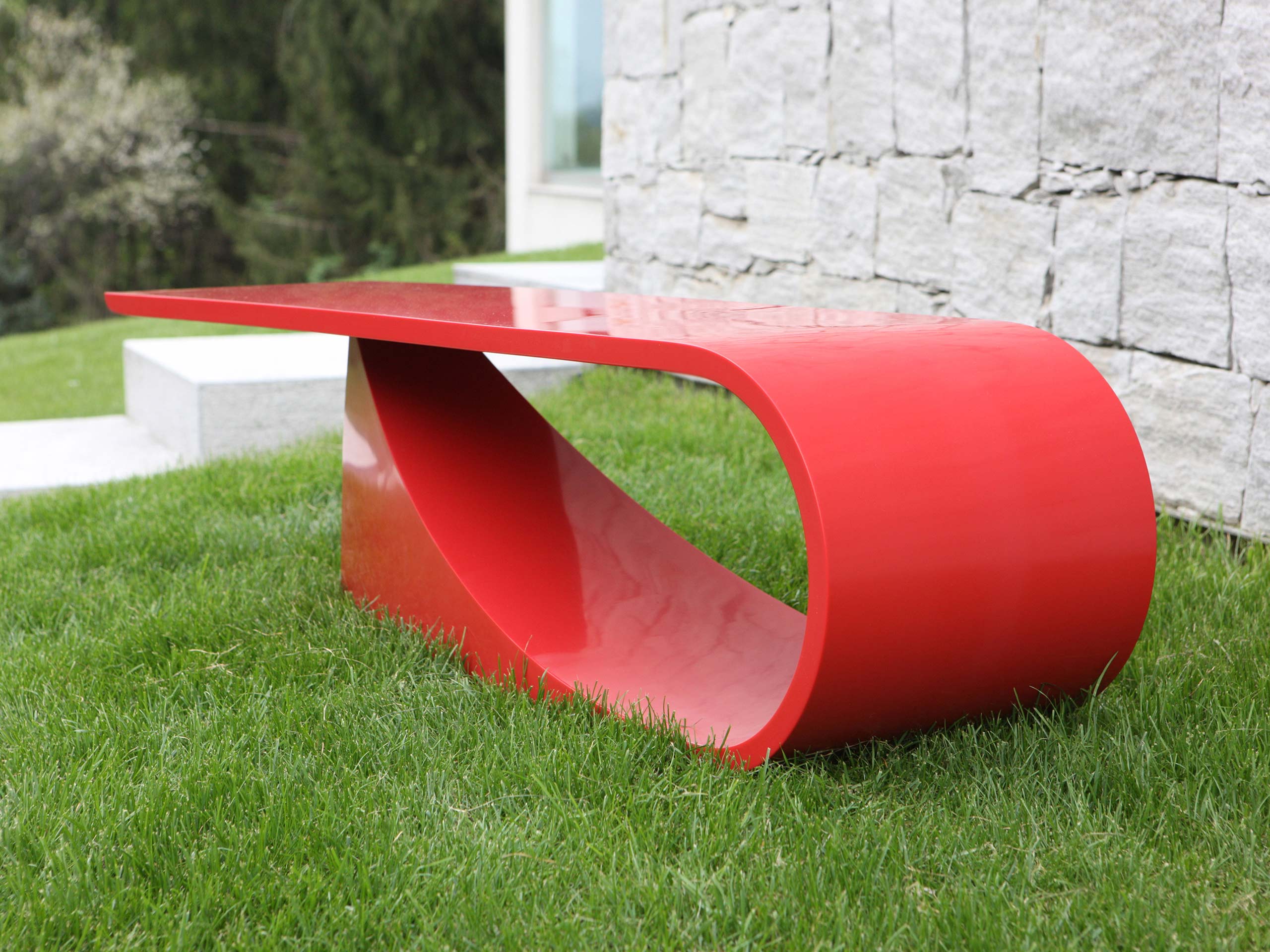 Modern Curved Console FRP Table