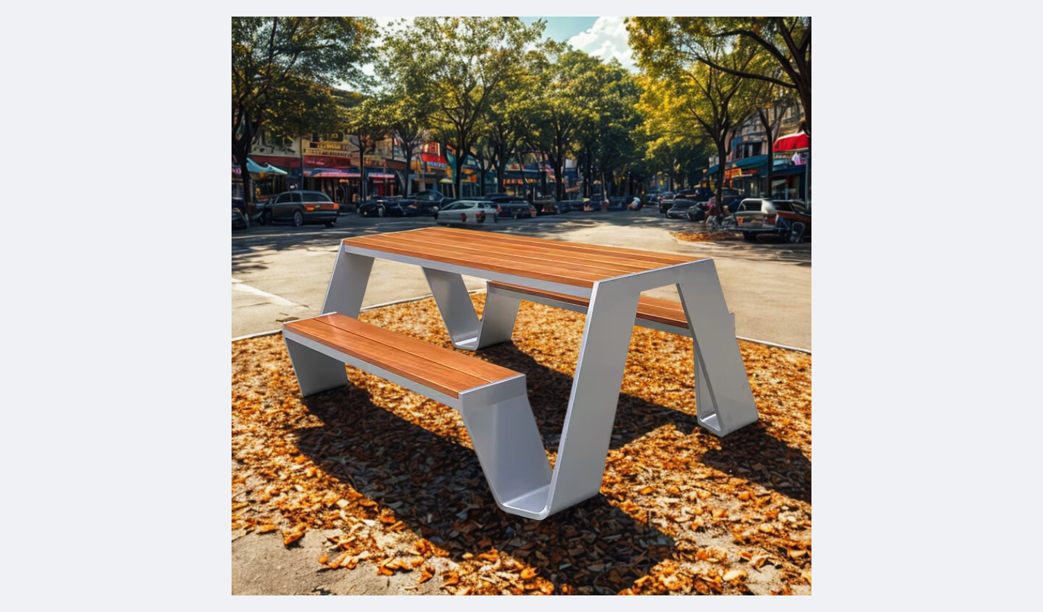 Modern Industrial Picnic FRP Table Set