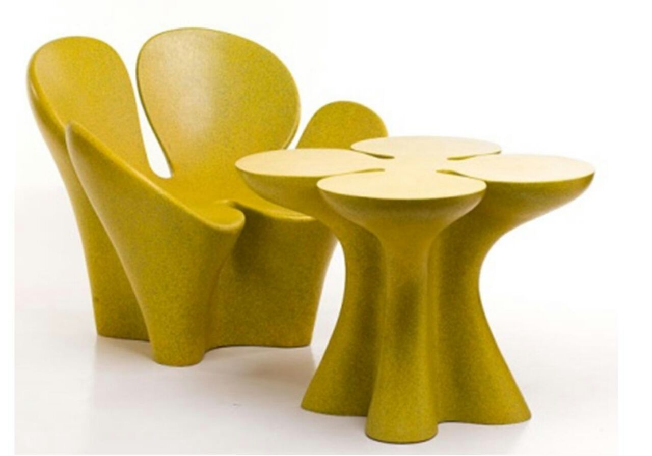 Modern Blossom Chair & FRP Table Set