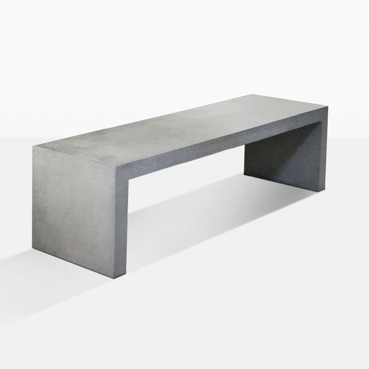 Modern Concrete Outdoor FRP Bench