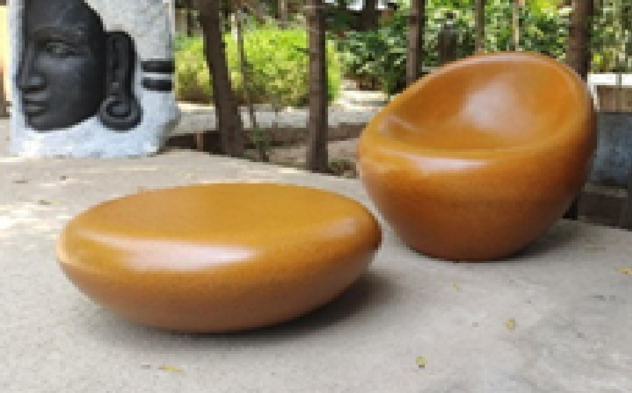 Modern Outdoor Pod FRP Chair Set