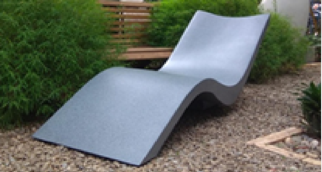 Modern Wave Outdoor FRP Lounger