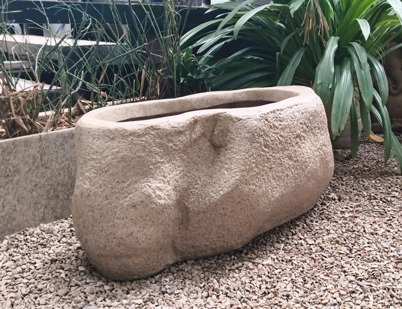 Natural rock model FRP Planter