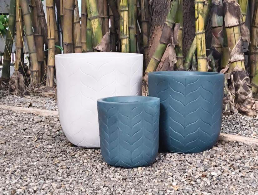 Textured Planter Set