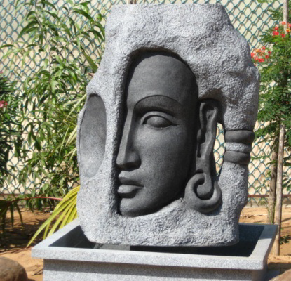 Modern Granite finish FRP Garden Sculptured Waterfall