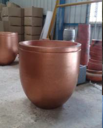 Copper Finish Large Planter > 30" height