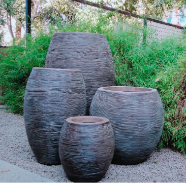 Textured slate stone Garden Planters